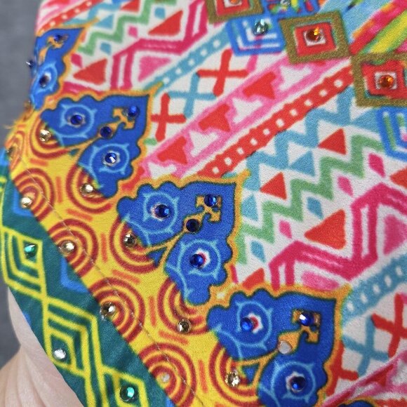 Ruby Yaya Kaftan Womens Large Multicolor‎ Boho Tassel Embellished Top Festival - Picture 9 of 14